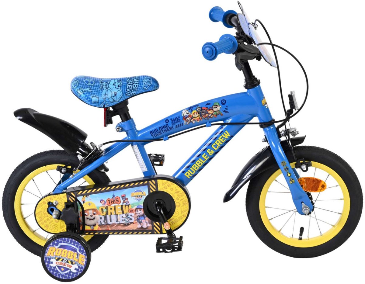 Rubble Crew - vélo pour enfants - garçons - 12 pouces - bleu - deux freins à main