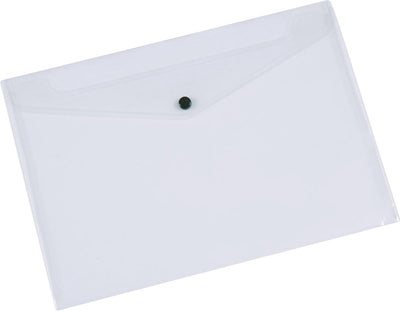 Dossier de documents Q-connect, a5, pp transparent, fermeture à bouton-poussoir, 12 pièces