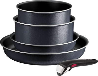 Tefal ingenio so light - set de casseroles - 5 pièces - induction - empilable - poignées amovibles - peu encombrant