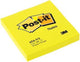 Notes Post-it ®, jaune fluo, 76 x 76 mm, bloc de 100 feuilles