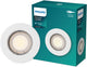 Philips LED Spot encastrable Philips Peridot - culot gu10 - blanc - rond - tête fixe