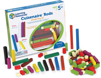 Ressources d'apprentissage tiges mathématiques en bois jouets éducatifs - tiges cuisenaire. - 3+