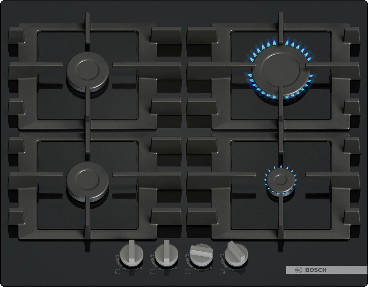 Bosch série 4 - table de cuisson à gaz - noir - 590 mm - 520 mm