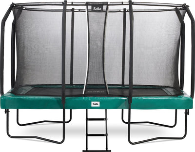 Salta première classe - trampoline avec filet de sécurité et échelle - 366 x 214 cm - vert