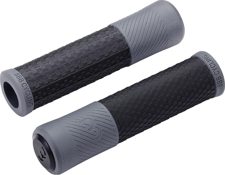 Bbb poignées de vélo viper de vélo - poignées de vélo avec adhérence maximale - gris noir - longueur 130 mm - bhg-97