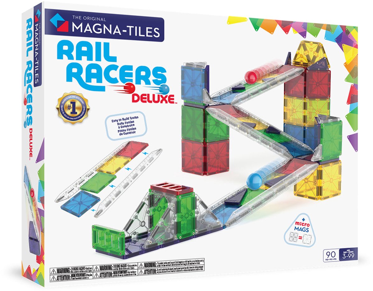 Magna tuiles rail racers deluxe 90 pièces