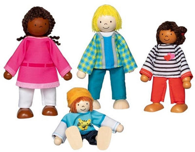 Goki Flexible Dolls Intercultural Family, 4st.