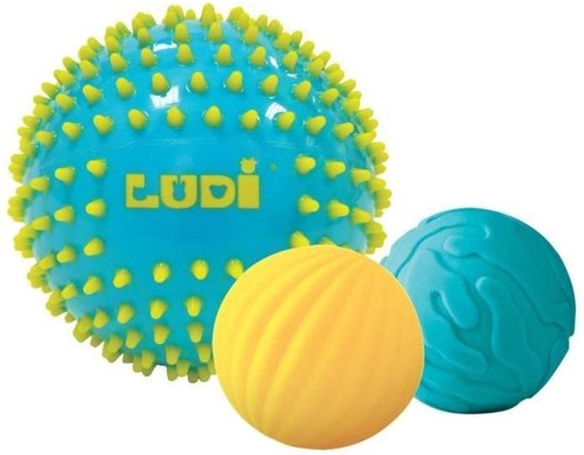 Ludi - 3 boules sensorielles - jouets moteurs - jouets sensoriels - jouets pour tout-petits