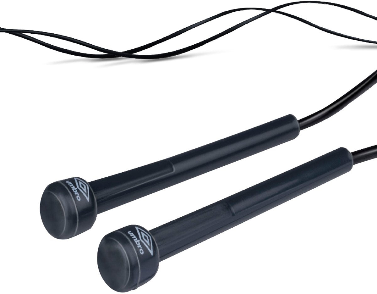 Sports Umbro | corde à sauter professionnelle | poids léger | longueur 3,35m | noir gris