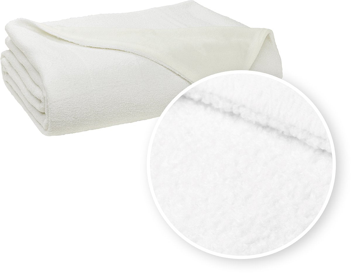 Couvre-lit bouclé Meyco home - blanc cassé