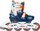Patins à roues alignées Nijdam - réglables - enfants - bleus - taille 33-36