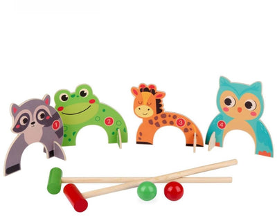 Animaux de jeu de croquet en bois, 8dlg.