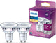 Spot LED Philips économe en énergie - 50 W - GU10 - lumière blanc chaud - 2 pièces - économisez sur les coûts énergétiques