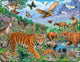 Larsen Animaux sauvages en été sibérien - Puzzle - Animaux - Animaux sauvages - Puzzle éducatif pour enfants - 36 pièces - Fabriqué en Norvège - Pièces extra épaisses de 2,5 mm - Plateau avec bord fixe