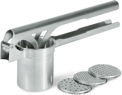 Presse à pommes de terre et spaetzle Gefu tri star® – comprenant 3 disques interchangeables – acier inoxydable
