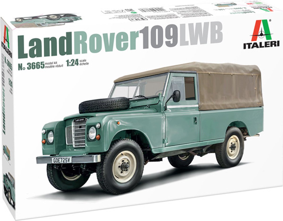 Italeri modèle kit voiture - 3665 land rover 109 lwb plastique - 1:24 - modélisme