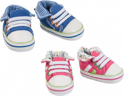 Sneakers de chaussures de poupée bleu, 30-34 cm