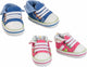 Sneakers de chaussures de poupée bleu, 30-34 cm