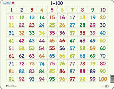 Selecta Larsen Play Puzzle Cuir Calcul Numbers 1-100, 100th.