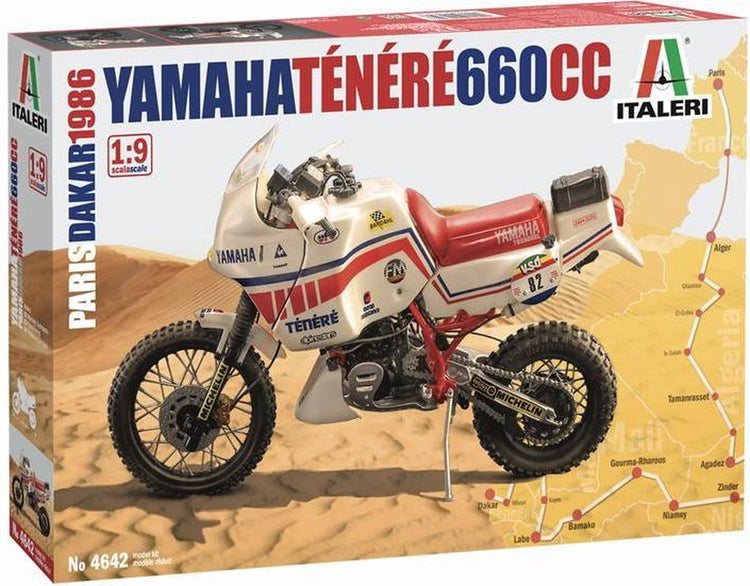 Maquette Italeri véhicules militaires - 4642 yamaha ténéré 660cc paris dakar 1986 plastique - 1:9 - modélisme