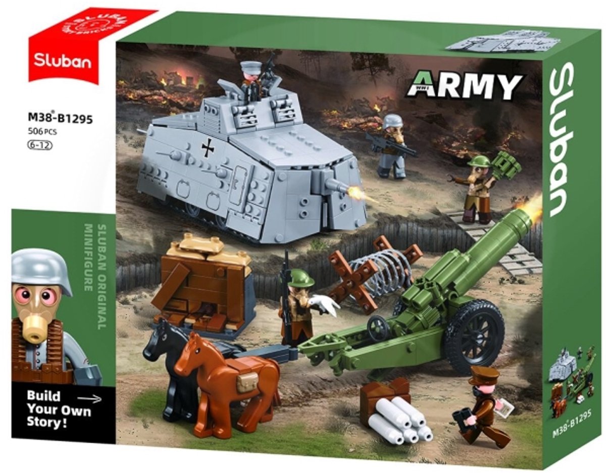 Armée Sluban attaquant un char de la Première Guerre mondiale - 47vs (m38-b1295)