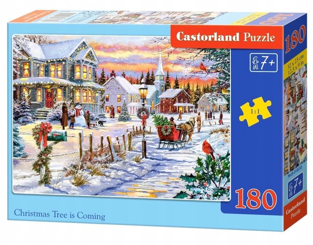 Puzzle de Noël Castorland 180 éléments pour les enfants à partir de 7 ans