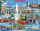 Larsen Amsterdam points forts touristiques – puzzle – cartes géographie – Pays-Bas – puzzle éducatif pour enfants – 66 pièces – fabriqué en Norvège – pièces extra épaisses de 2,5 mm – plateau avec bord fixe