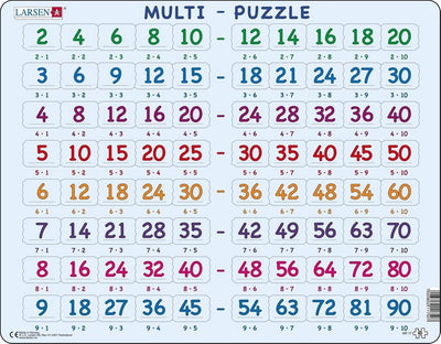 Selecta Larsen apprend à compter le puzzle à puzzle - tables, 80e.