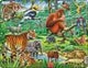 Larsen dans la jungle – puzzle – animaux – jungle – puzzle éducatif pour enfants – 20 pièces – fabriqué en Norvège – pièces extra épaisses de 2,5 mm – plateau avec bord fixe
