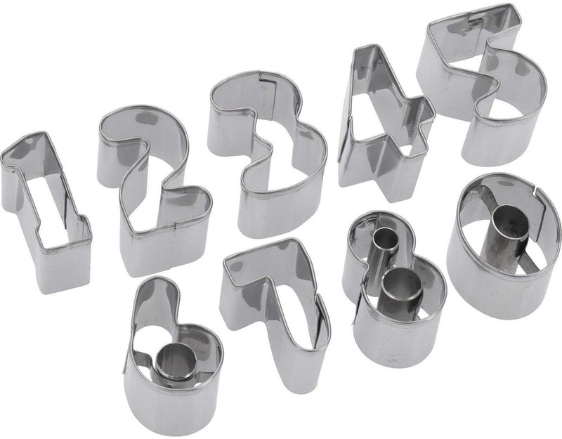 Jeu d'emporte-pièces Westmark, chiffres, acier inoxydable, 0-9, 9 pièces, argent, 35382280