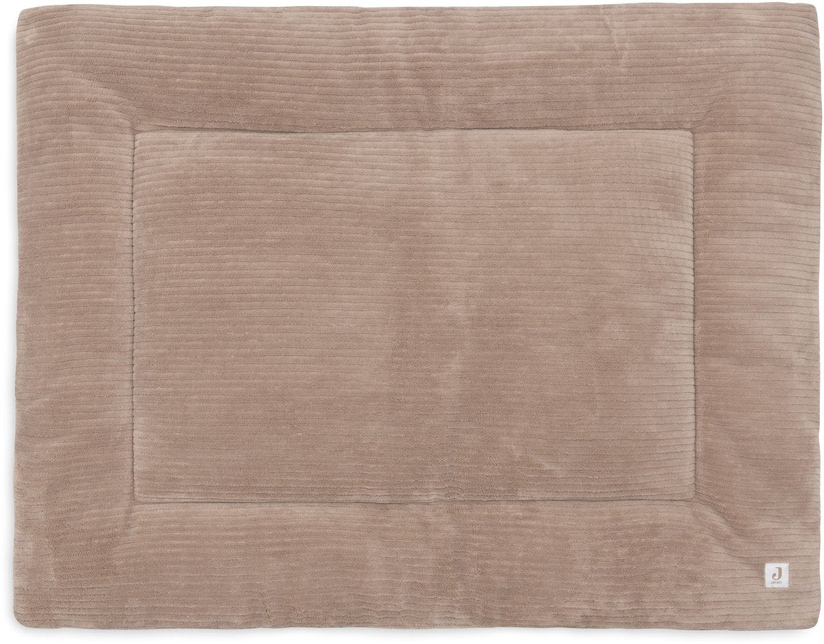 Jollein couverture de parc bébé - 75x95cm - côtes nuageuses - polyester - café au lait