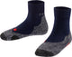 Falke tk2 chaussettes de marche courtes anti-ampoules en laine épaisse matière fonctionnelle enfants bleu - taille 31-34