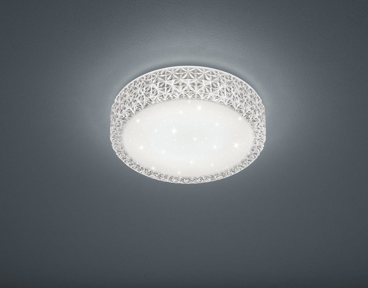 Plafonnier Pegasus Rl live your light Reality - blanc - incl. 1x LED 12w - d: 28 cm - effet étoile