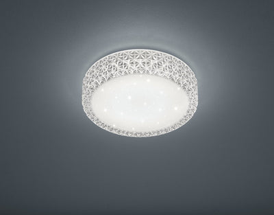 Plafonnier Pegasus Rl live your light Reality - blanc - incl. 1x LED 12w - d: 28 cm - effet étoile