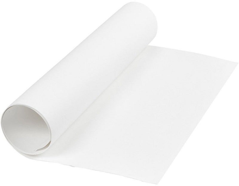 Papier simili cuir Creativ company, l: 50 cm, uni, 350 gr, blanc, 1 m 1 rouleau