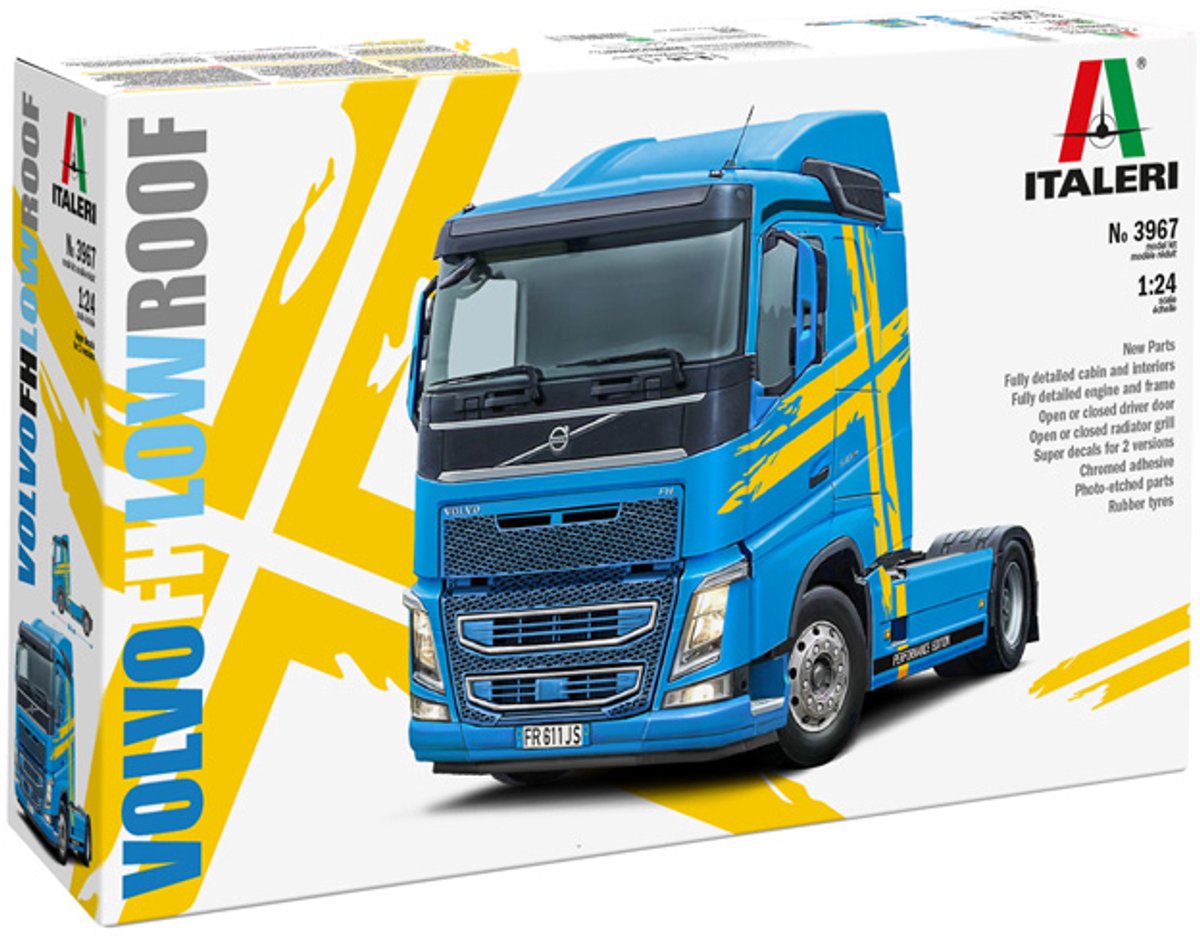 Italeri modélisme camions - 3967 volvo fh4 camion 4x2 - toit bas - camion plastique - 1:24 - modélisme