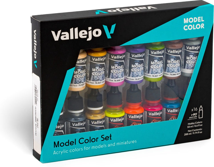 Vallejo hobby paint peinture acrylique - 70257 couleur modèle - couleurs spéciales wargame - ensemble acrylique 16x18ml ensemble de peinture