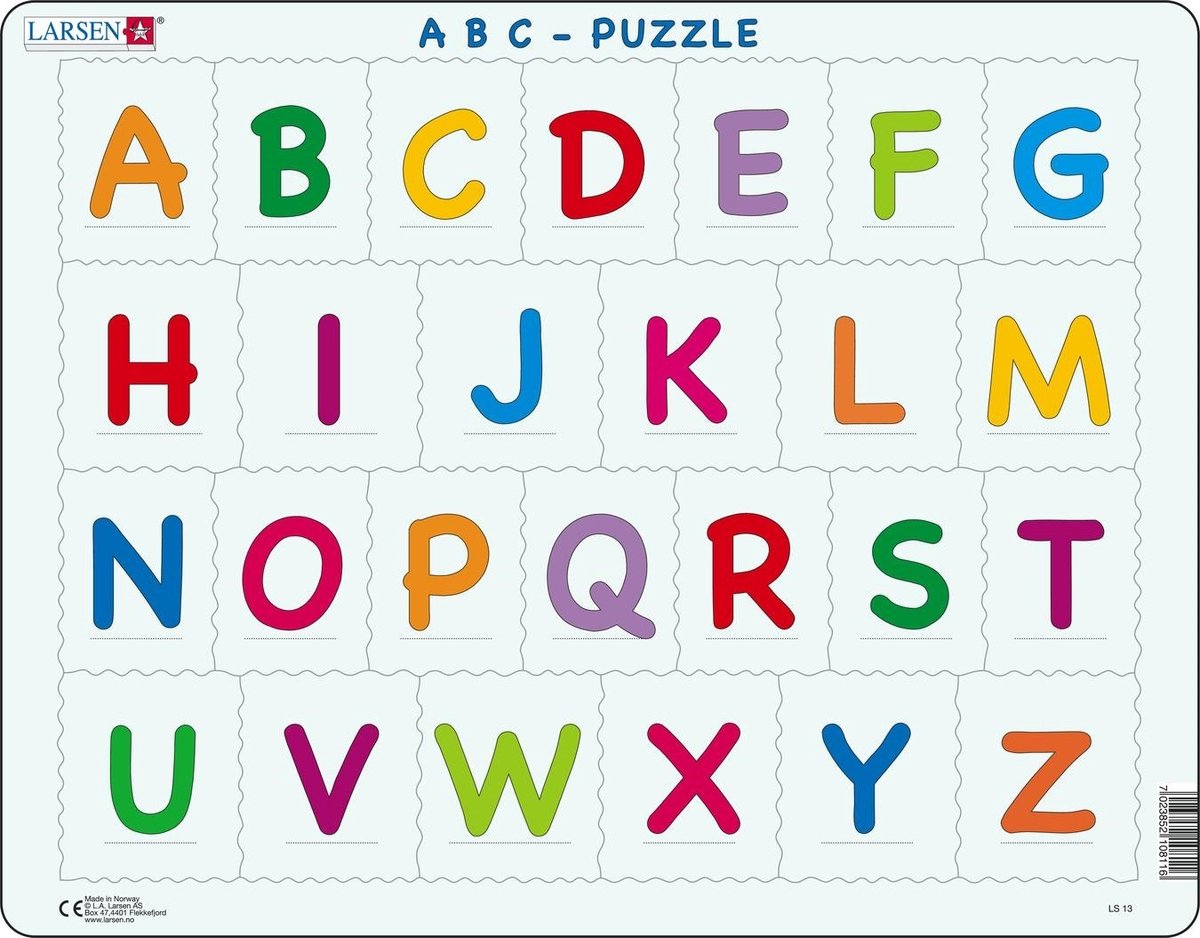 Selecta Larsen apprend à lire Puzzle Alphabet, 26e.