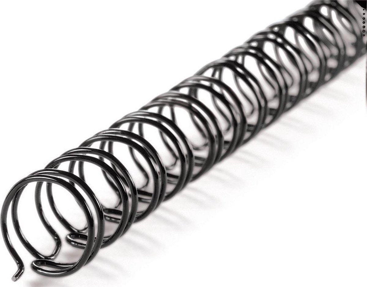 Dos métallique Gbc 10mm 34 anneaux a4 noir paquet de 100 pièces