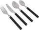 Bo-camp - set de couverts - acier inoxydable - 16 pièces - 4 personnes - noir