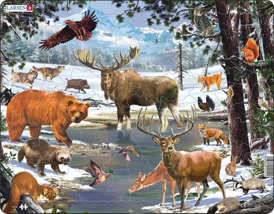 Larsen maxi fh32 puzzle forme 54 pièce(s) flore faune