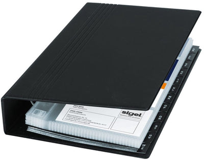 Dossier pour cartes de visite Sigel - noir - pour 200 cartes - si-vz300