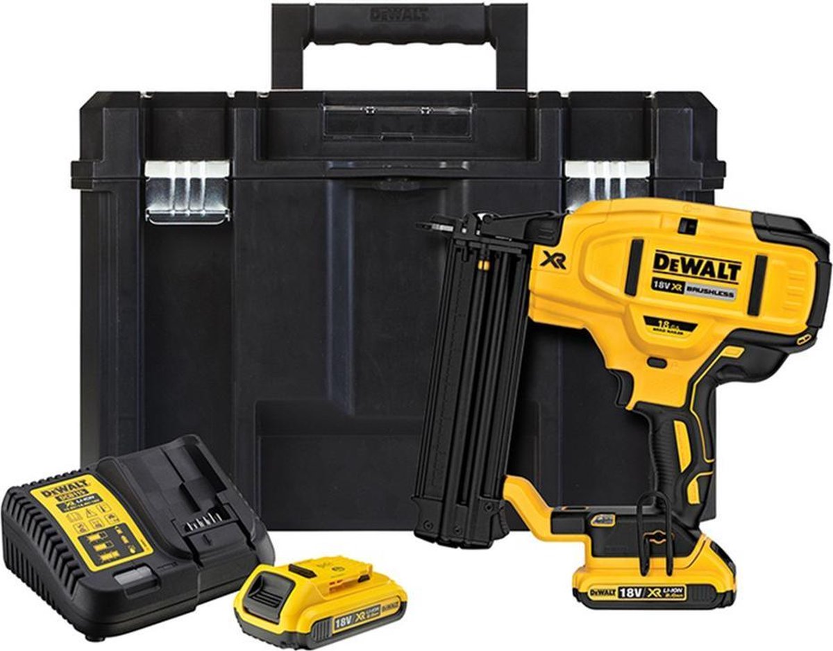 Dewalt dcn680d2 batterie 18ga mini cloueuse 18v 2.0ah xr li-ion en t-stak - dcn680d2-qw