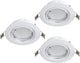 Eglo peneto - spot encastrable - LED - ø87mm. - blanc - lot de 3 spots - orientable