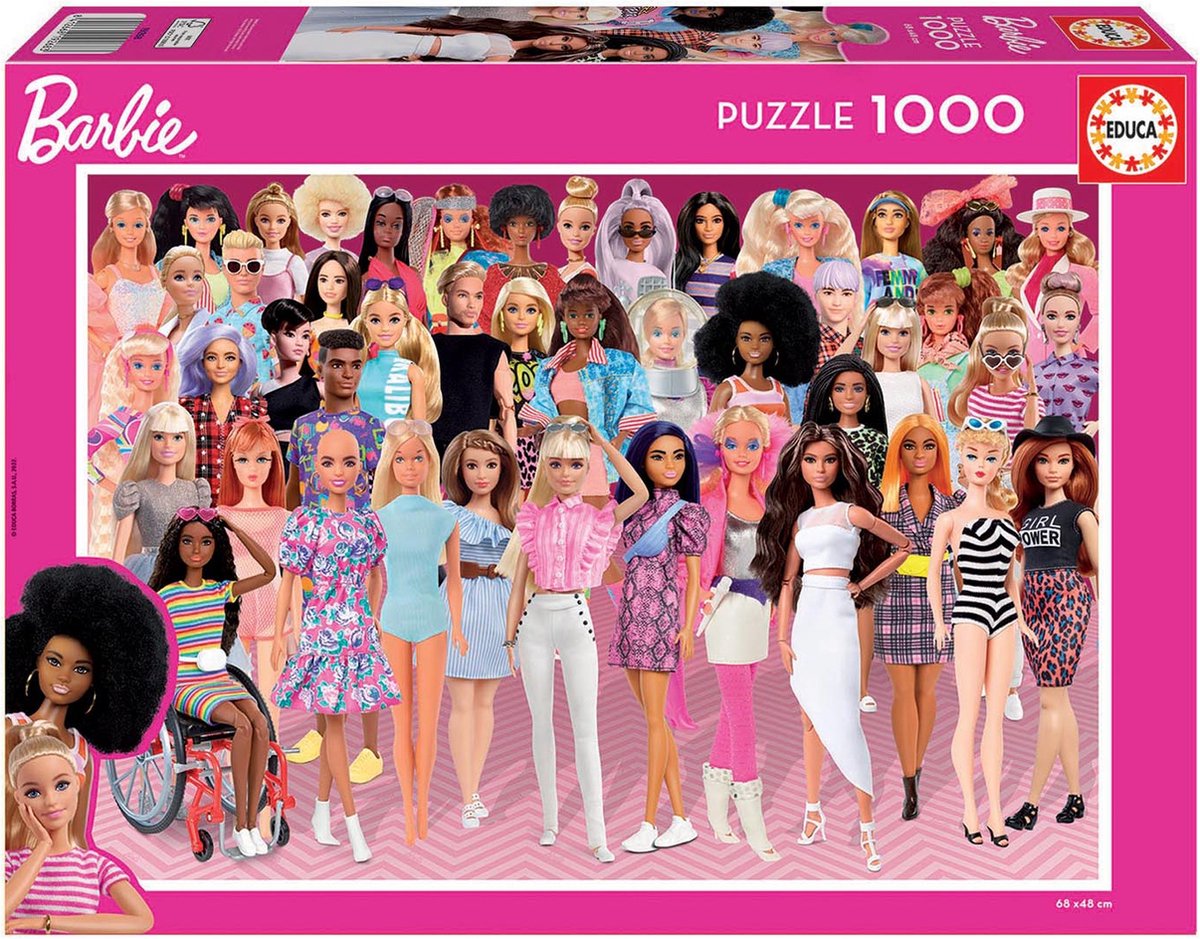 Educa - puzzle - 1000 pièces - barbie