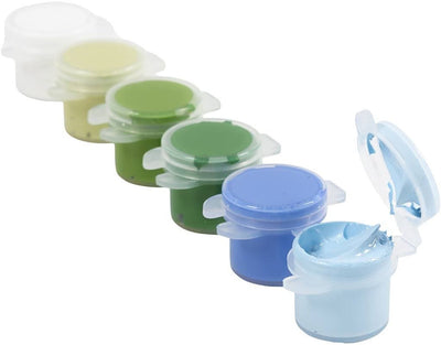 Peinture acrylique Creativ company plus color, harmonie bleu vert, 6x5 ml 1 boîte