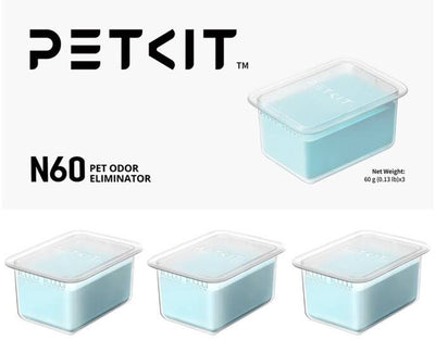 Petkit - anti-odeurs d'animaux n60 - 3 pièces - bac à litière automatique purobot ultra purobot max pro