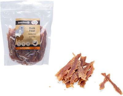 Beeztees friandises savoureuses filet de canard - snacks pour chien - biscuits pour chien - friandises pour chien - 400 grammes