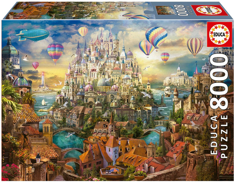 Educa - puzzle 8000 pièces - ville de rêve - puzzle