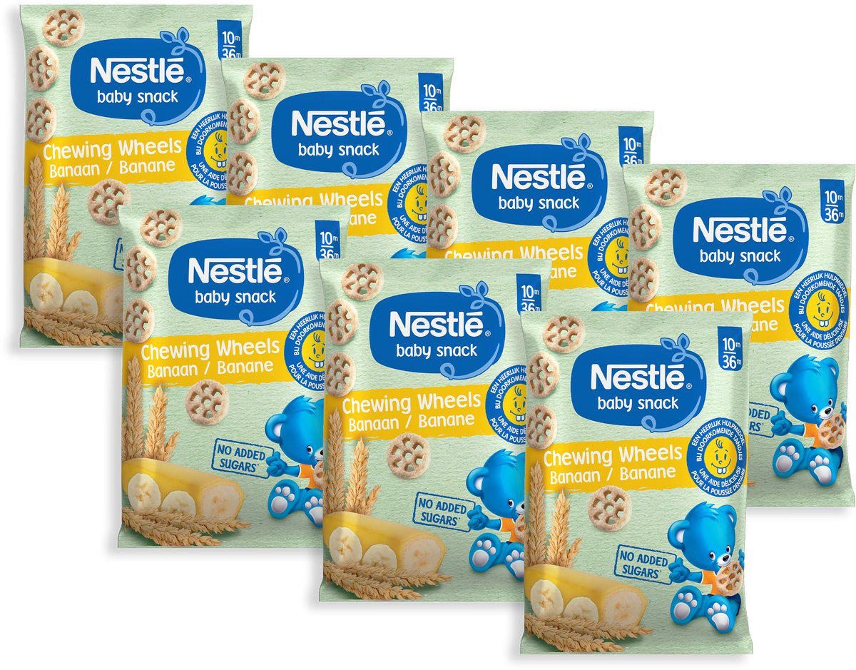 Nestlé snack bio bébé roues à mâcher banane - 10+ mois - 7 x 28g